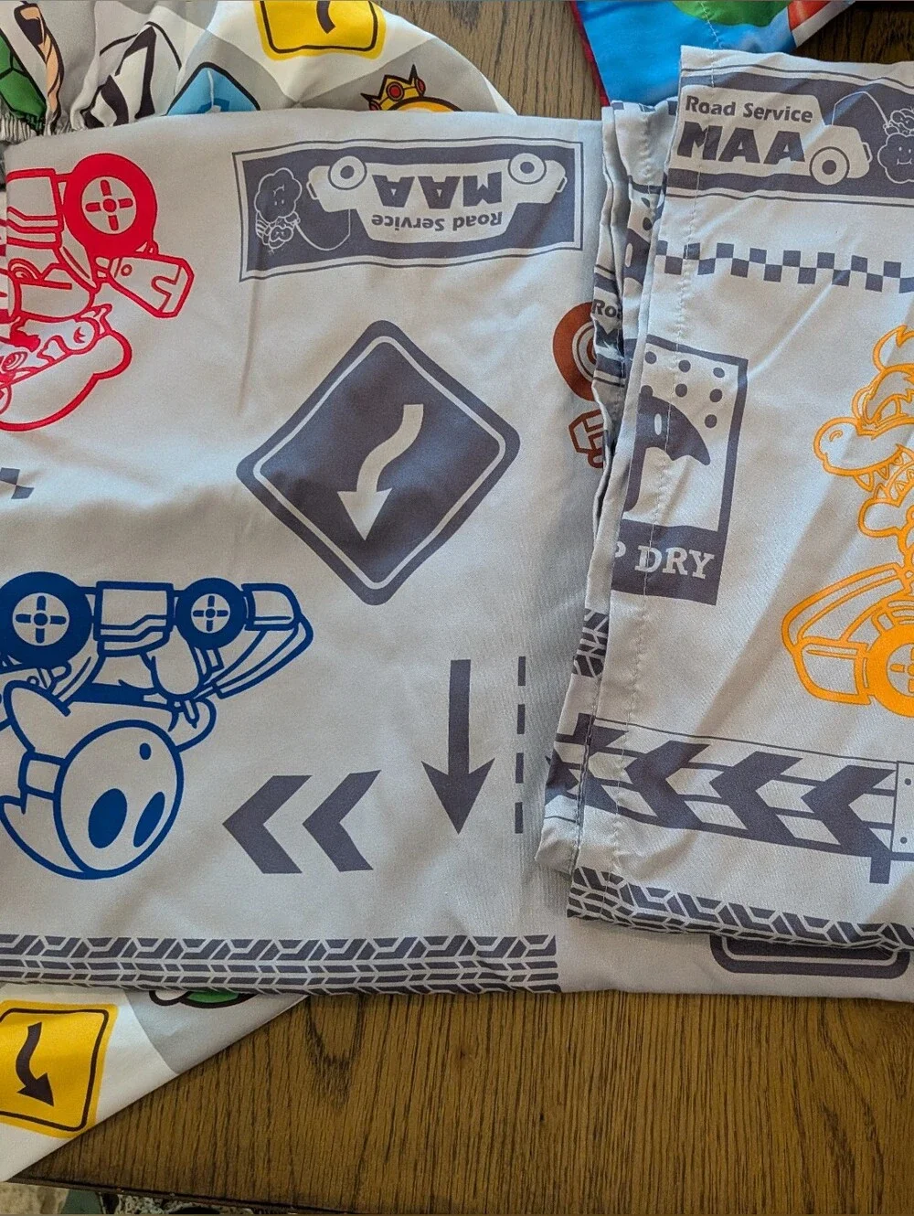 Nintendo Mario Kart Kids Bedding Panel - Colorful Character Print, Sz. Twin